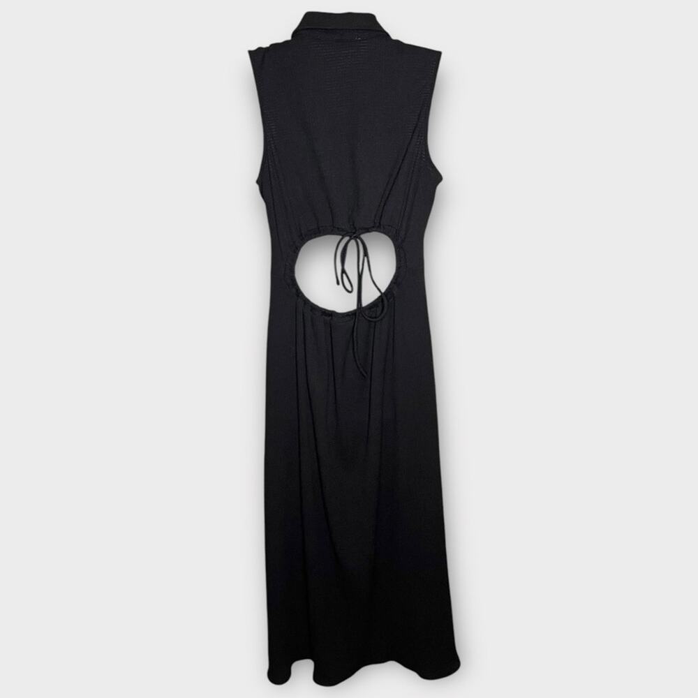 NWOT ASTR THE LABEL Black Open Back Maxi Dress Large Resort Cruise Vacation - Picture 3 of 8